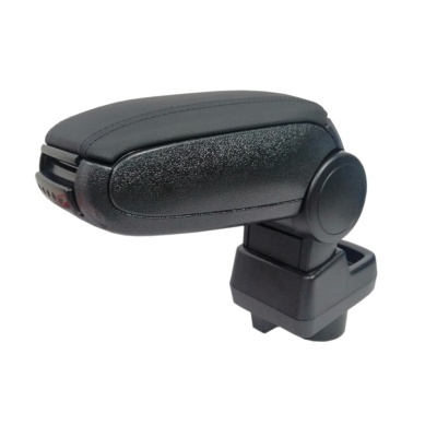 Apoio de braço para carro em plástico e couro sintético preto