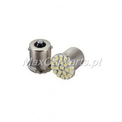 Par de lâmpadas LED metálicas com múltiplos LEDs amarelos num fundo branco