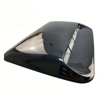 Capa preta brilhante para retrovisor automóvel com grelha lateral