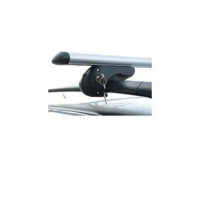 Porta-bagagens de tejadilho prateado com fechadura e chaves