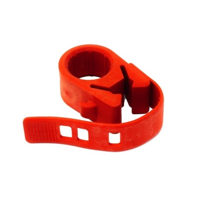 Abraçadeira plástica vermelha ajustável