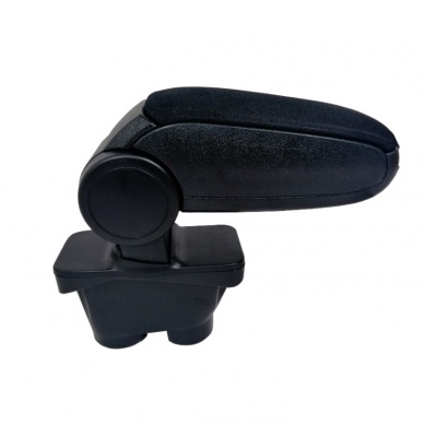 Apoio de braço para automóvel preto com superfície acolchoada