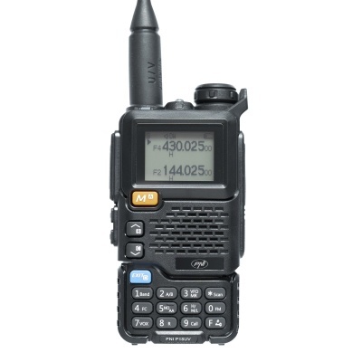 Rádio bidirecional preto PNI P18UV com visor digital e teclado numérico