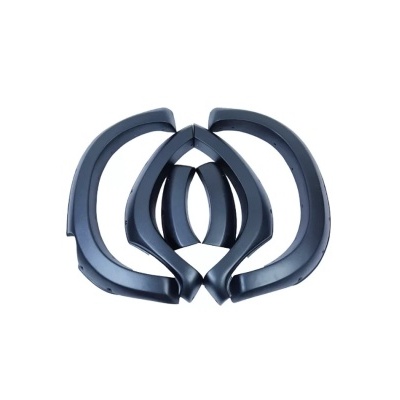 Protetores de canto de móvel em plástico preto dispostos em círculo