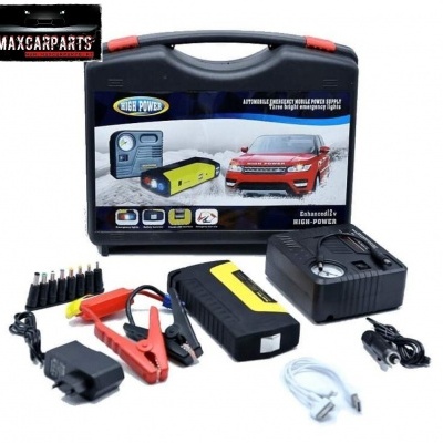 Kit de arranque automóvel com varios acessórios e maleta