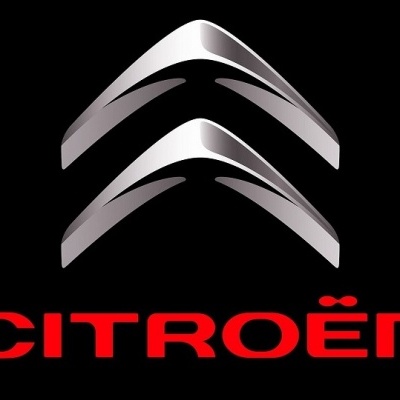Logótipo da Citroën em fundo preto