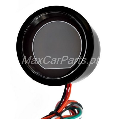 Velocímetro digital automóvel redondo com visor cinza