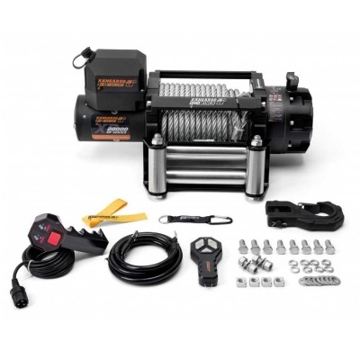 Guincho elétrico Kangaroo RC 20000 com acessórios sobre fundo branco