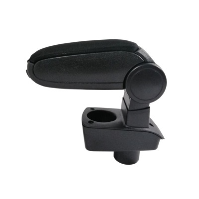 Apoio de braço preto para carro com espaço para copo