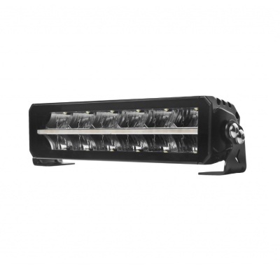 Luz LED retangular preta para automóvel com lente transparente