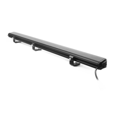 Barra de luz LED linear preta com três suportes