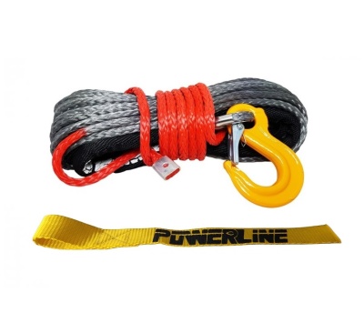 Cabo de reboque com gancho e fita amarela Powerline