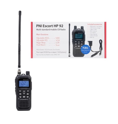 Rádio móvel CB PNI Escort HP 92 com antena e embalagem