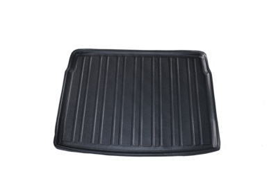 Tampo de mala de carro preto com textura estriada