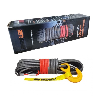 Cabo de reboque PowerLine com gancho amarelo e embalagem preta