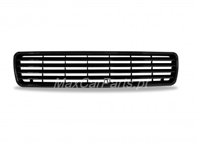 Grelha dianteira preta com barras horizontais para carro em fundo branco