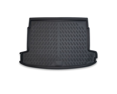 Tapete de mala para carro em borracha preta com padrão antiderrapante