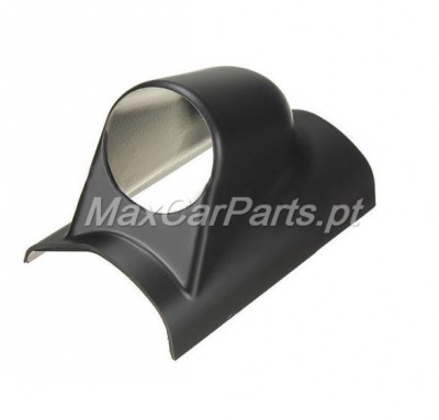 Suporte preto para manómetro automóvel com interior cinza