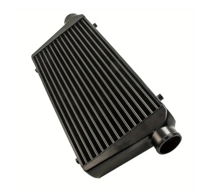 Intercooler preto para automóvel com aletas verticais