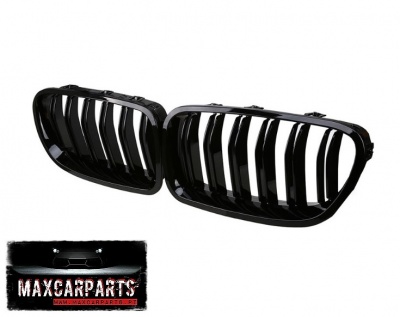 Grelhas dianteiras automóveis pretas brilhantes com logotipo MAXCARPARTS