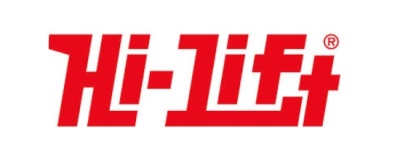 Logótipo da marca Hi-Lift em vermelho sobre fundo branco.
