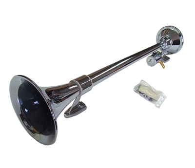 Corneta de ar cromada com suporte e acessórios