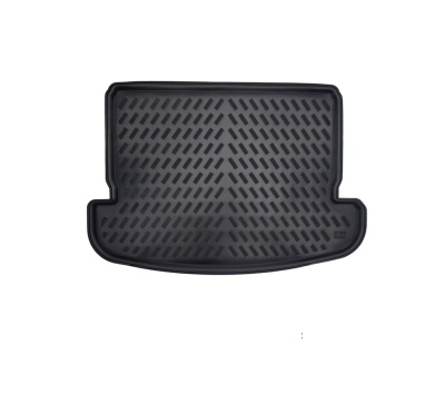 Tapete para mala de carro preto em borracha com padrão texturizado