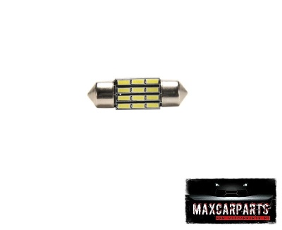Lâmpada LED pequena com segmentos amarelos e logo MAXCARPARTS