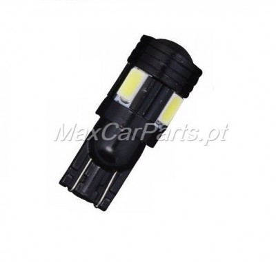 Lâmpada LED automóvel preta pequena com três painéis LED brancos