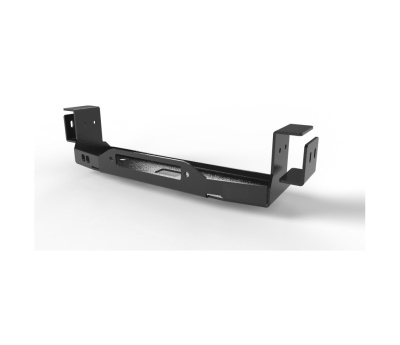 Estrutura metálica preta com design retangular e superfícies brilhantes