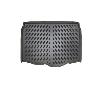 Tapete de borracha preto para tronco de carro com padrão de ranhuras