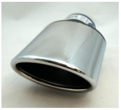 Ponteira de escape cromada para automóvel