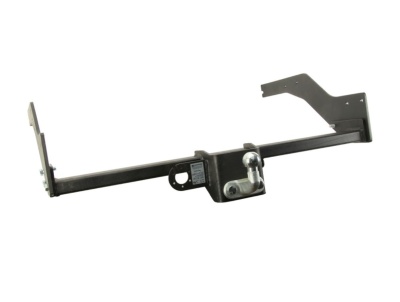 Engate reboque metálico preto com bola prateada