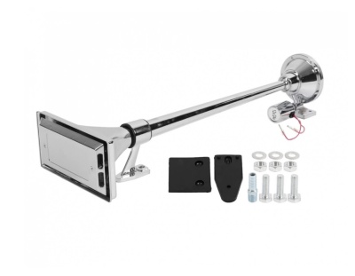 buzina de ar cromada com acessórios de montagem