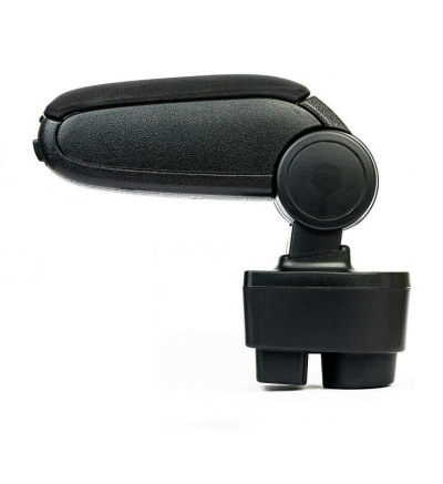 Apoio de braço preto para automóvel sobre fundo branco