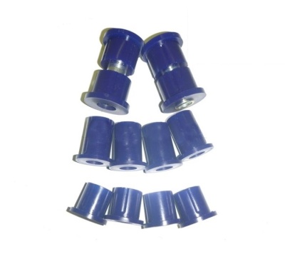 Conjunto de buchas azuis com inserções metálicas