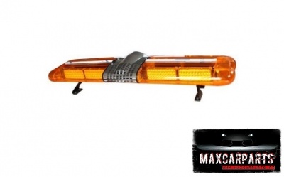 Barra luminosa para veículos laranja e cinzenta com suporte