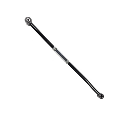 Barra metálica preta com extremidades circulares e cilindro cinza central