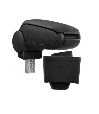 apoio de braço preto para carro com base de fixação