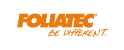 Logótipo laranja da FOLIATEC com o texto 'BE DIFFERENT.' em fundo branco