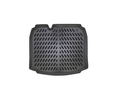 Tapete de carro preto em borracha com padrões de ranhuras