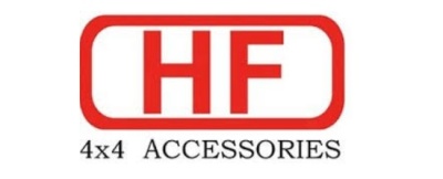 Logótipo da HF 4x4 ACCESSORIES em vermelho e preto