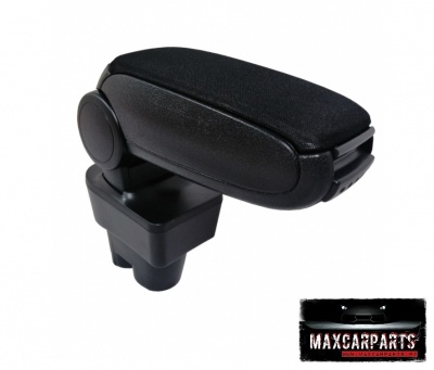 apoio de braço preto para carro em plástico e tecido