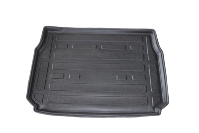 Tapete de automóvel preto com relevo e bordas elevadas