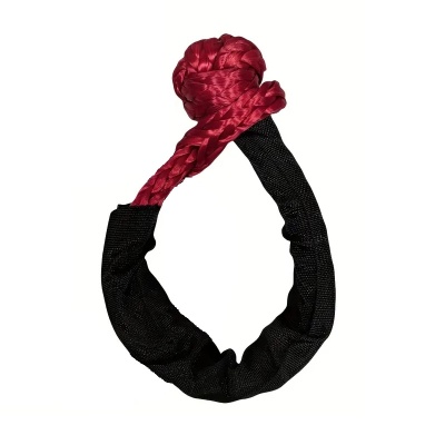 Anel de elevação em tecido com nó, cores preta e vermelha