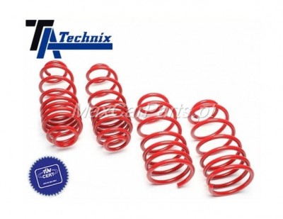 Conjunto de molas vermelhas de suspensão com selo TÜV e logo Technix