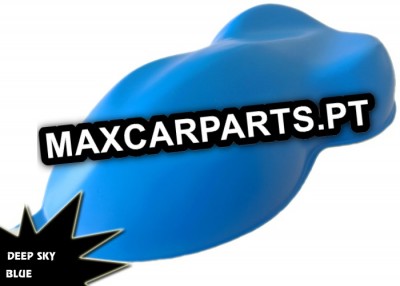 Modelo de carro azul celeste com texto MAXCARPARTS.PT