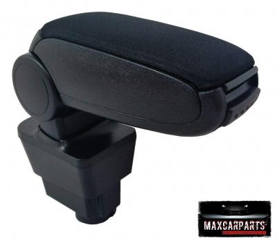 Apoio de braço para automóvel preto acolchoado