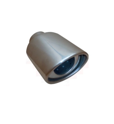 Extensão cromada para ponteira de escape automóvel de metal prateado