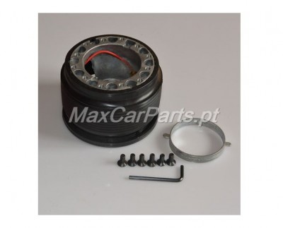 Acessório automóvel preto e prata com parafusos e chave Allen